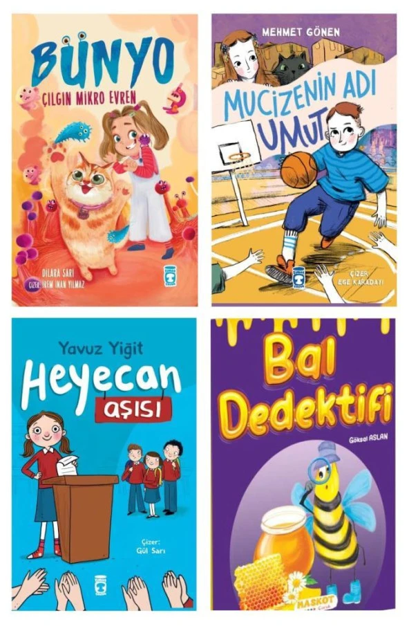 2. ve 3. Sınıf Okuma Seti (Bünyo + Mucizenin Adı + Heyecan Aşısı+ Bal Dedektifi) ürün görseli 1