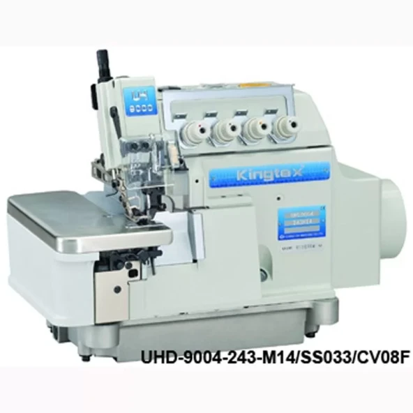 Kingtex UHD-9004-243-M14/SS033/CV08F 4 İplik Overlok (Direct Drive, İplik Kesmeli, Ayak Kaldırmalı, Yüksek Devirli) ürün görseli 1
