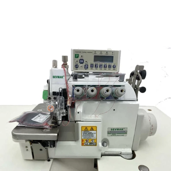Sevmak VT-3216EXT-05H-UBT 5 İplik Transportlu Tam Otomatik Akıllı İplik Kesicili Overlok Makinası (Kot) ürün görseli 1