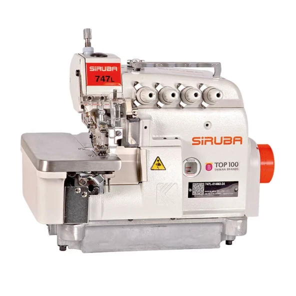 Siruba 747L -514M3-24/ECB/DKLU1-1 4 İplik Direct Drive Akıllı Overlok Makinası ürün görseli 1