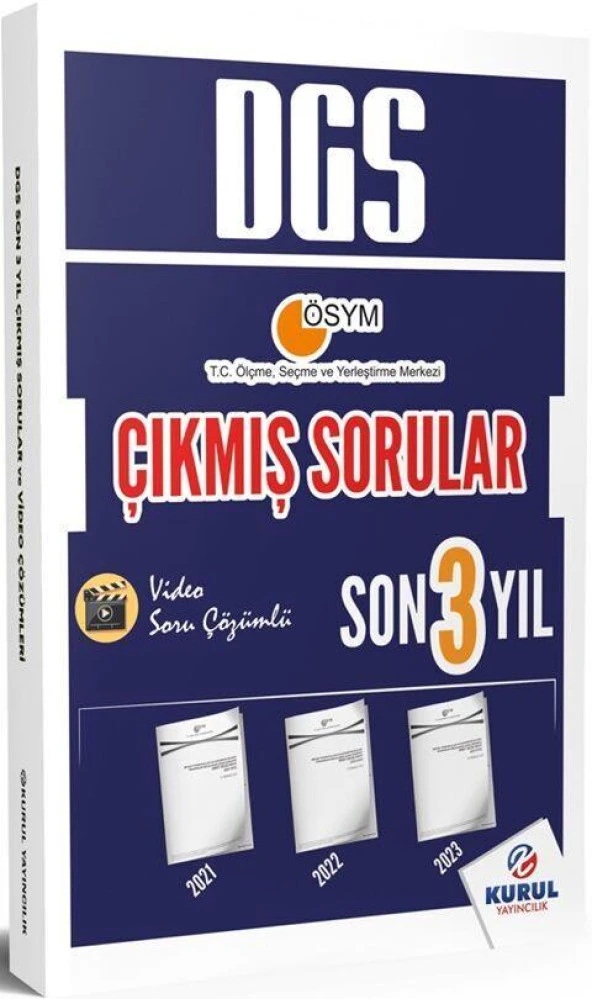 DGS Son 3 Yıl Çıkmış Sorular ve Video Çözümleri Kurul Yayıncılık ürün görseli 1