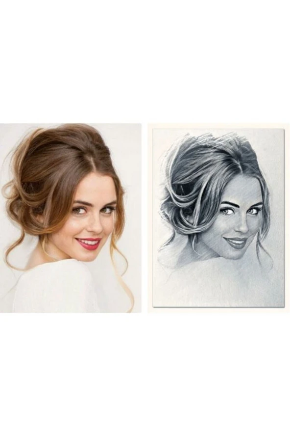 Özcan Tasarım Kişiye Özel Karakalem Çalışması ( 21 Cm X 30 Cm ) ürün görseli 1
