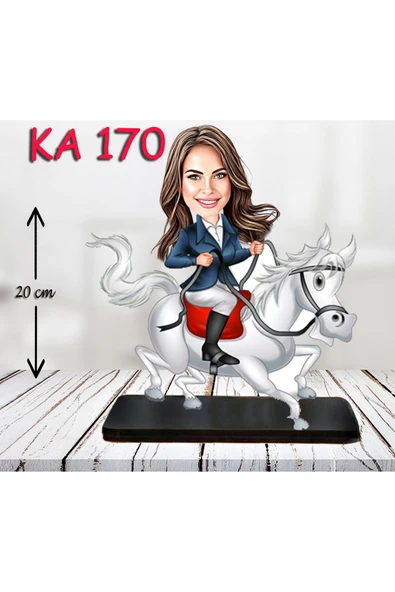Özcan Tasarım Kişiye Özel Ahşap Biblo - Araç Kullanan Kadın Karikatür Biblo 2 ürün görseli 1