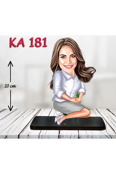 Özcan Tasarım Kişiye Özel Ahşap Biblo - Kadın Karikatür Biblo - Kadın Biblo 39 ürün görseli 1