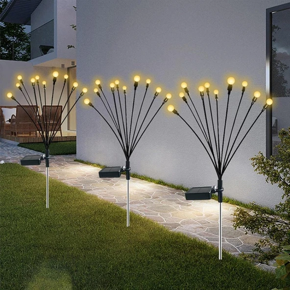 8 Led'li Güneş Enerjili Bahçe Çiti Aydınlatma Lamba (sarı) ürün görseli 1