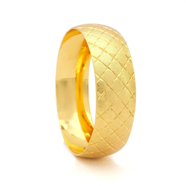 Altın Kaplama Baklava Yıldız  Model Bilezik 2 cm BLZ-3037 ürün görseli 1