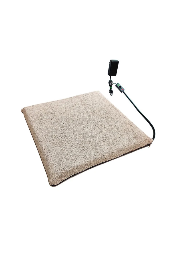 Powertec Isıtıcılı Kedi Köpek Minderi Kedi Isıtıcı Minder Isıtmalı kedi minderi 12VOLT 45X45CMX4CM ürün görseli 1