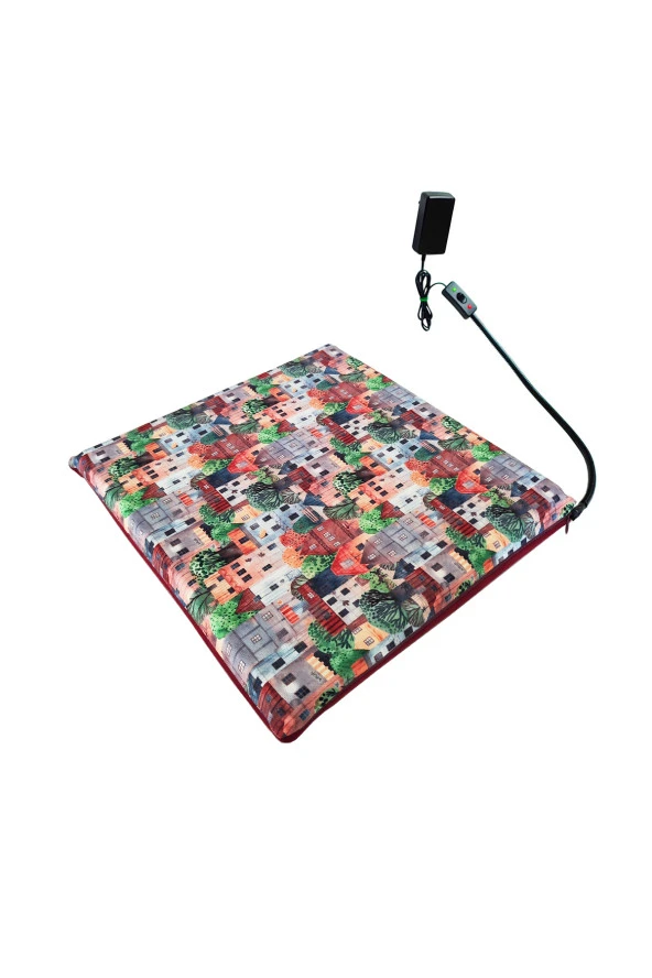 Powertec Isıtmalı Kedi Minderi Kedi Köpek Minderi Isıtıcılı Kedi Minderi Isıtıcı Pad 12volt 45x45cmx5cm ürün görseli 1