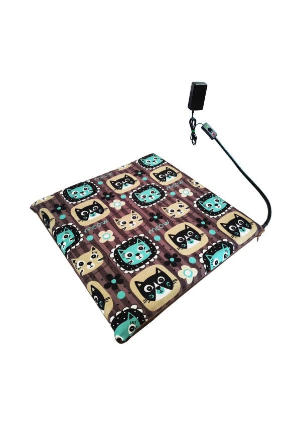 Powertec Isıtmalı Kedi Minderi Kedi Köpek Minderi Isıtıcılı Kedi Minderi Isıtıcı Pad 12volt 45x45cmx5cm ürün görseli 1