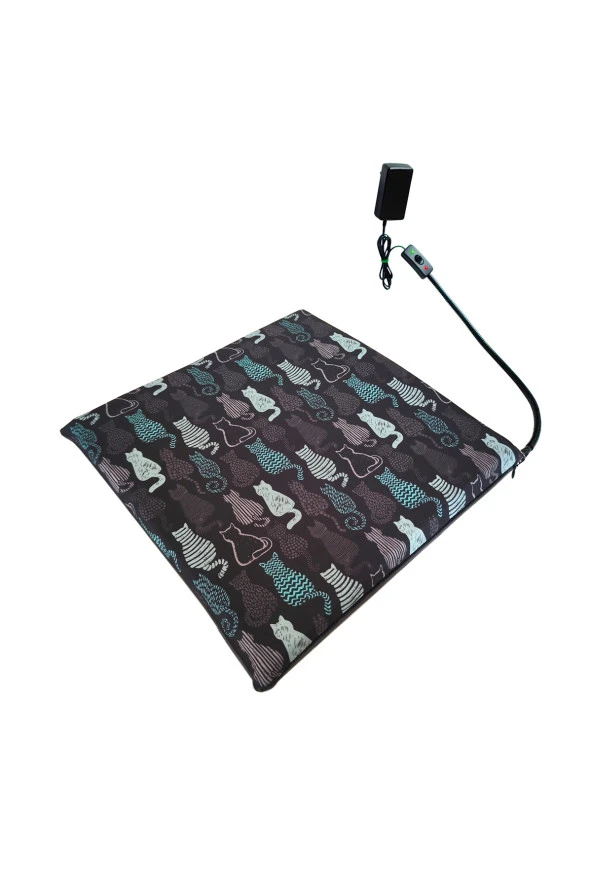 Powertec Isıtmalı Kedi Minderi Kedi Köpek Minderi Isıtıcılı Kedi Minderi Isıtıcı Pad 12volt 45x45cmx5cm ürün görseli 1