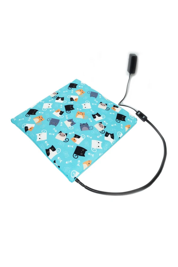 Powertec Kedi Minderi Kedi Köpek Minderi Isıtıcılı Kedi Minderi Isıtıcı Pad 12volt 45x45cmx4cm ürün görseli 1