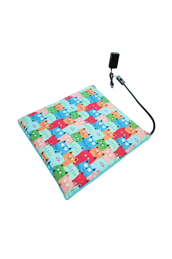 Powertec Isıtıcılı Minder Kedi Köpek Minderi Isıtıcılı Kedi Minderi Isıtıcı Pad 12volt 45x45cmx4cm ürün görseli 1