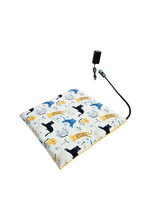 Powertec Isıtıcılı Kedi Köpek Minderi Isıtıcı Minder Kedi Minderi 12volt 45x45cmx4cm ürün görseli 1