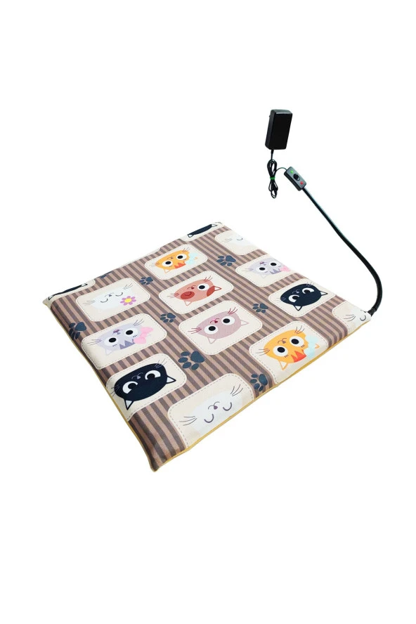 Powertec Isıtıcılı Kedi Köpek Minderi Kedi Isıtıcı Minder 12volt 45x45cmx4cm ürün görseli 1