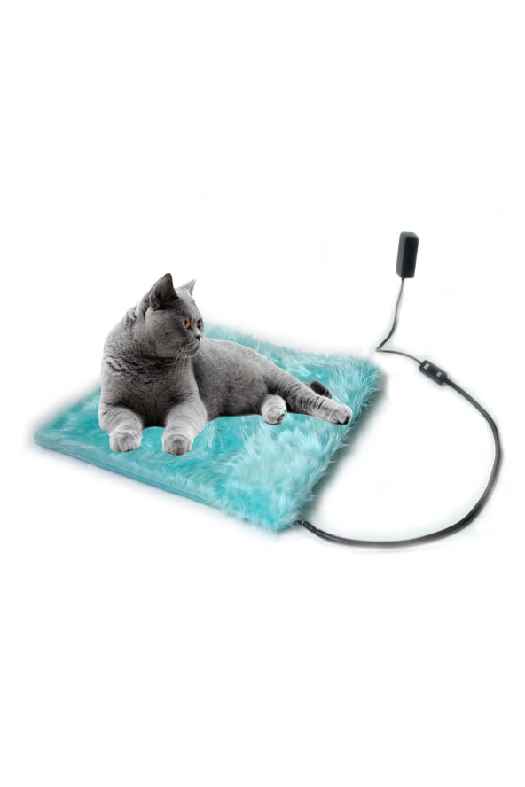 Powertec Kedi Köpek Isıtıcı Ped 48x48cm 5cm Kalınlık Peluş Yumusak Kumaş Yıkanabilir 12v Ile Çalışır ürün görseli 1