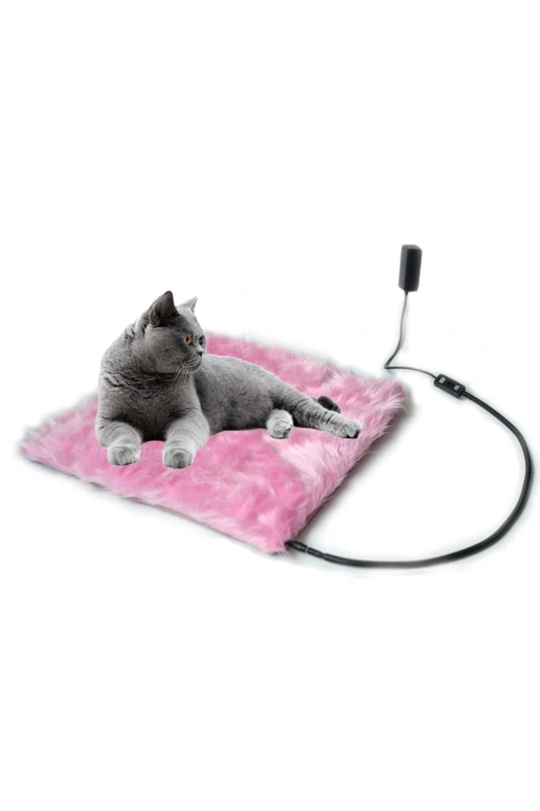 Powertec Kedi Köpek Isıtıcı Ped 48x48cm 5cm Kalınlık Peluş Yumusak Kumaş Yıkanabilir 12v Ile Çalışır ürün görseli 1