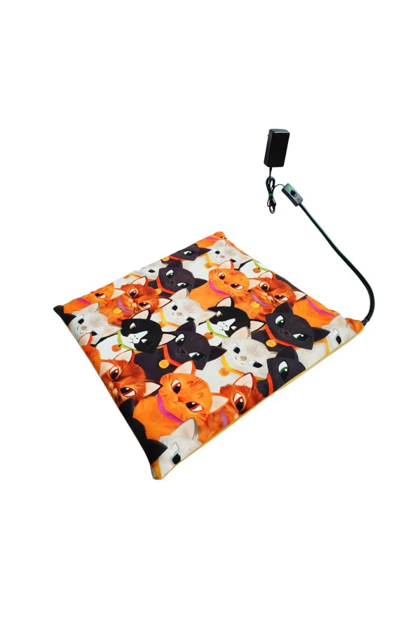 Powertec Isıtıcılı Kedi Minderi Kedi Köpek Isıtıcı Minder 12volt 45x45cmx4cm ürün görseli 1