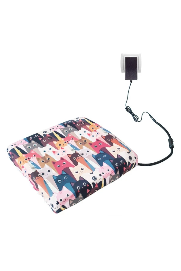 Powertec Kedi Minderi Isıtmalı Model 45x45cm 16v Adaptörlü - Resim 4