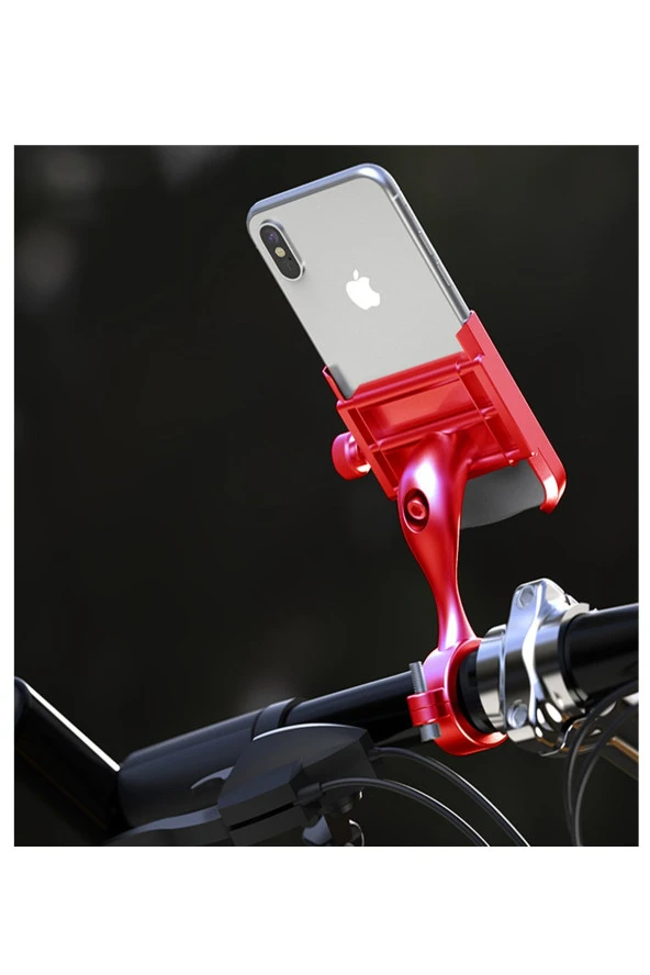 SUPORTE Motosiklet - Bisiklet- MTV Telefon Tutucu Metal Gidon Bağlantılı Kırmızı 4.5-7 inç destekler ürün görseli 1