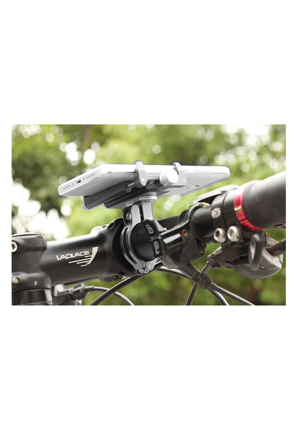 Powertec Bisiklet Motorsiklet Gidon metal Vidali siyah Telefon Tutucu Kr01 ürün görseli 1