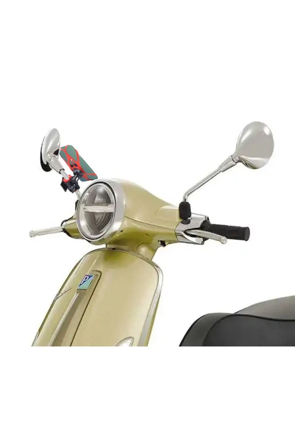 SUPORTE Vespa - Piaggio Uyumlu Ayna Bağlantılı Telefon Tutucu ürün görseli 1
