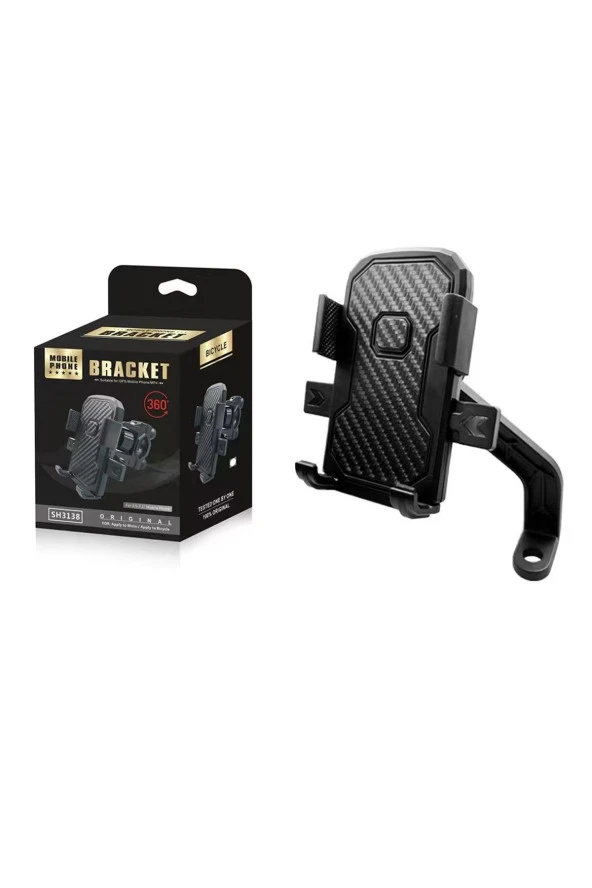 resolut Motosiklet Bisiklet Telefon Tutucu Ayna Bağlantılı 4-7 inç uyumlu ürün görseli 1