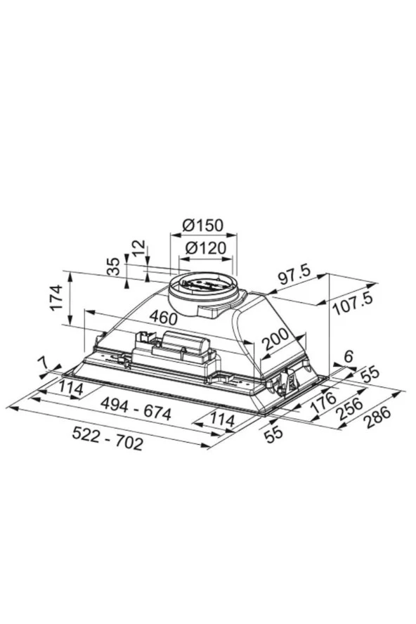 Aspiratör Box FBI 705 BK - Resim 2