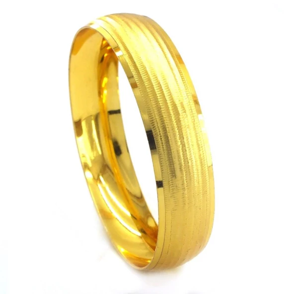 Altın Kaplama Düz Çizgili 1.5 cm Bilezik BLZ-3057 ürün görseli 1