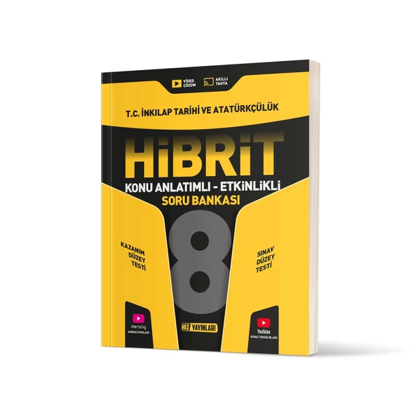 Hız Yayınları 8. Sınıf İnkılap Tarihi Konu Anlatımlı Etkinlikli Hibrit Soru Bankası ürün görseli 1