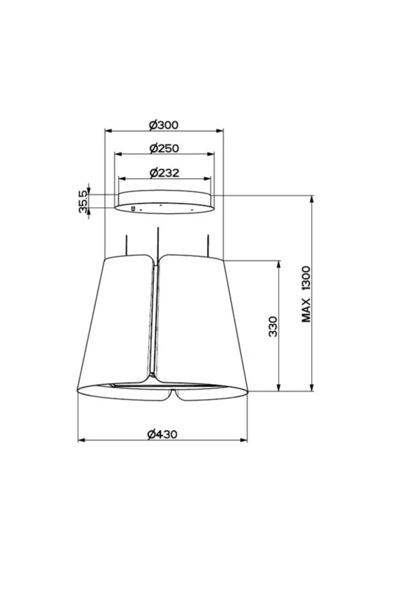 Davlumbaz BEAT TITANIUM MATT F45 - Resim 3