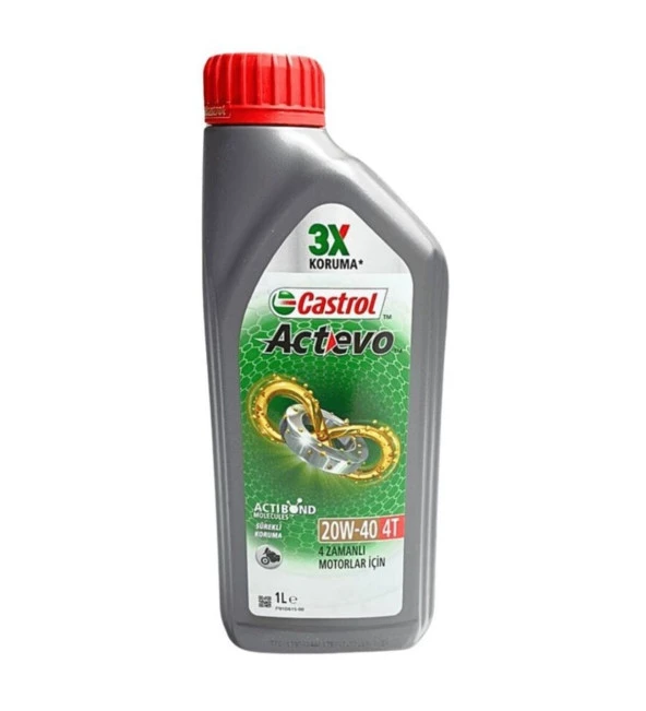 Castrol Actevo 20w-40 4t Motosiklet Yağı 1lt   3 ADET ürün görseli 1