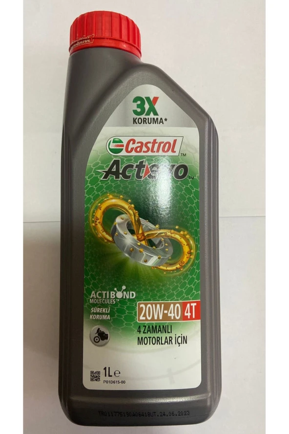 Castrol Actevo 20w 40 3x Koruma Motosiklet Yağı 1L    3 ADET ürün görseli 1