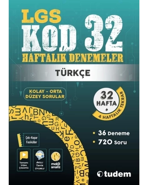 LGS TÜRKÇE KOD 32-HAFTALIK DENEMELER ürün görseli 1