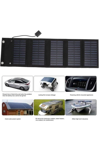 KESEROĞLU Güneş Panelli( 15w) Usb Katlanabilir Güneş Enerjisi Şarj Cihazı ürün görseli 1