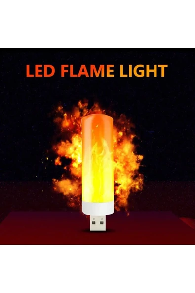 KESEROĞLU USB LED ışığı alev yanıp sönen mum ışıkları lamba için güç banka kamp aydınlatma çakmak etkisi ışık ürün görseli 1