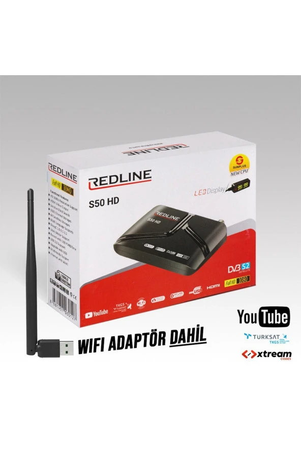 Redline S50 Hd 1 Yıl Free Ip + Wireless Adaptör ürün görseli 1