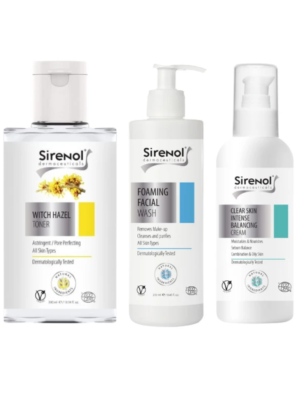 Sirenol Cilt Dengeleyici Set Tonik Köpük Dengeleyici Krem   300 mL / 250 mL / 60 mL ürün görseli 1