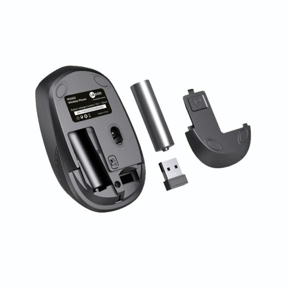 Lenovo Lecoo WS202 Kablosuz Mouse Gri - Resim 3