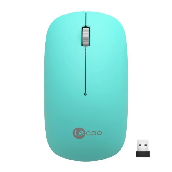 Lenovo Lecoo WS214 Kablosuz Mouse Turkuaz ürün görseli 1