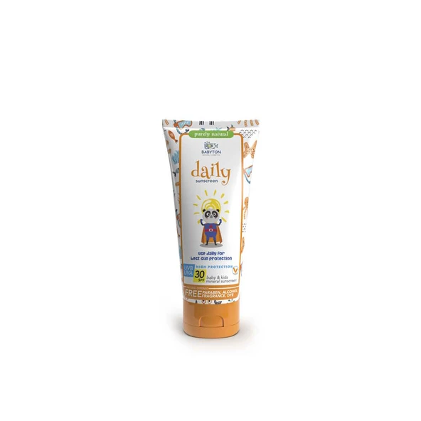 Babyton Bebek ve Çocuklar İçin Günlük Mineral Güneş Koruyucu SPF30 100ml ürün görseli 1