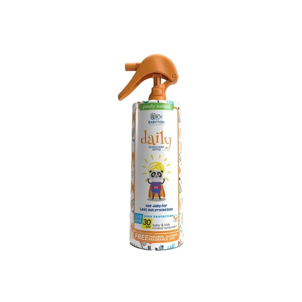 Babyton Bebek ve Çocuklar İçin Günlük Mineral Güneş Koruyucu Sprey SPF30 200ml ürün görseli 1