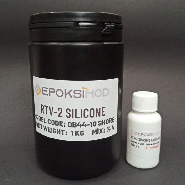 RTV 2 KALIP SİLİKONU 1. SINIF  YUMUŞAK SIVI SİLİKON 1 KG 10 SHORE BEYAZ RENK ürün görseli 1