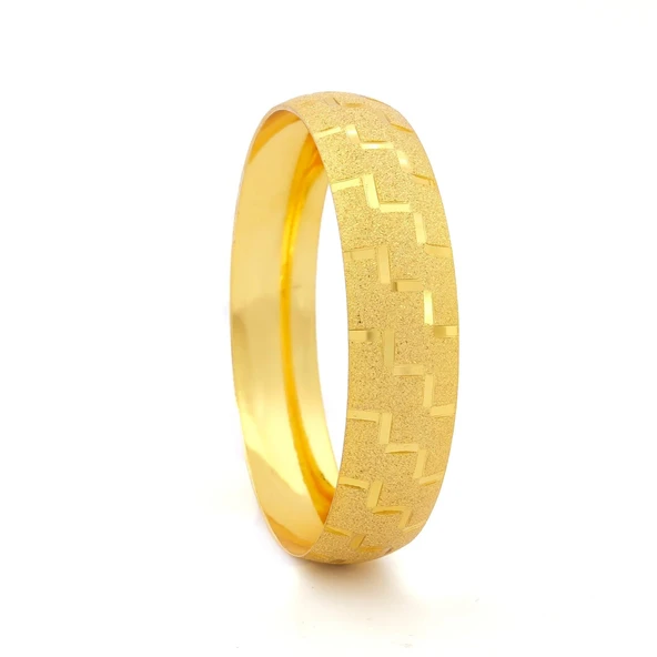 Altın Kaplama Desenli Simli Bilezik 1.5 cm BLZ-3043 ürün görseli 1
