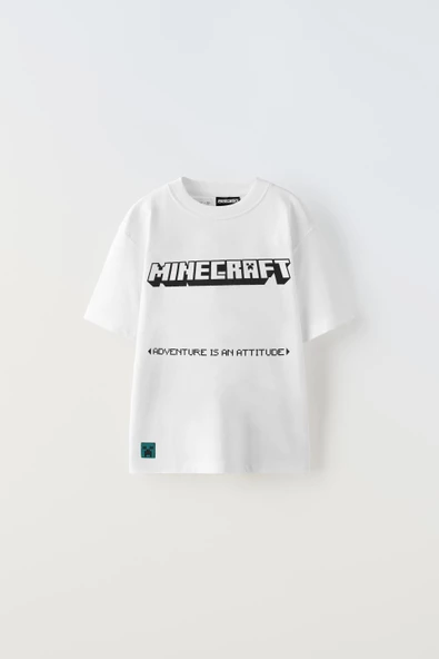 ERKEK ÇOCUK MİNECRAFT BASKILI PAMUK TİŞÖRT ürün görseli 1