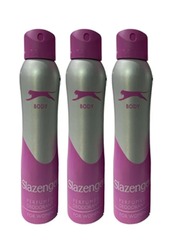 Slazenger Pembe Kadın Sprey Deodorant 3 x 150 ML ürün görseli 1