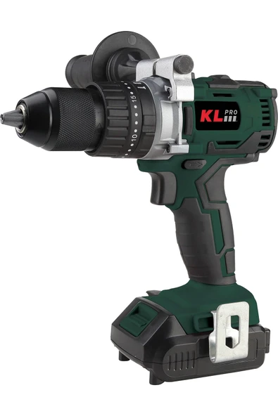 Klpro Kldm18b-20 18volt/2.0ah Li/ıon Çift Akülü Kömürsüz Profesyonel Darbeli Matkap ürün görseli 1