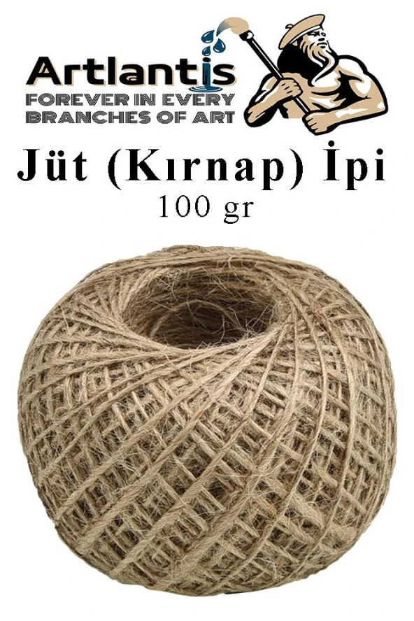 Jüt İpi Kırnap 100 Metre 1 Adet Mumlu Kırnap İplik Jüt İp Kendir İp Süs Naturel Doğal İplik Hasır İplik Çuval İp ürün görseli 1