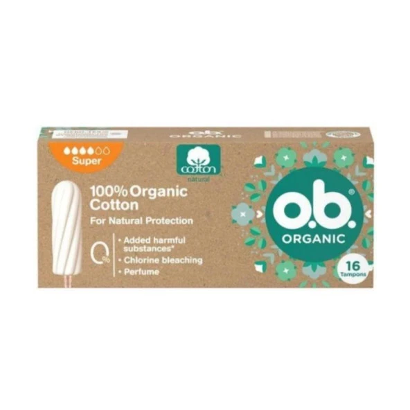 O.B. Tampon Organic Super 16'lı ürün görseli 1