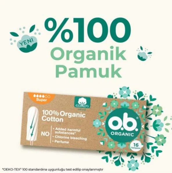 O.B. Tampon Organic Super 16'lı - Resim 2