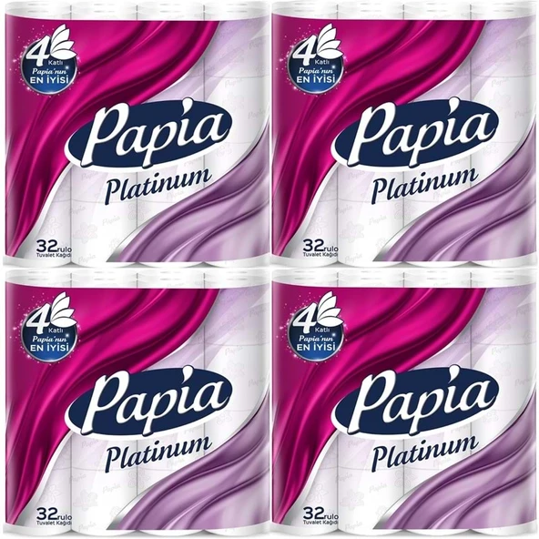 Papia Tuvalet Kağıdı (4 Katlı) 128 Li Pk Platinum (4PK*32) ürün görseli 1